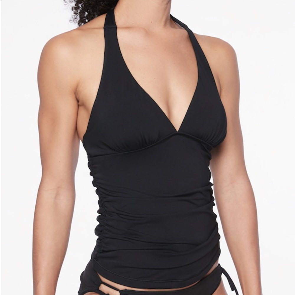 athleta Shirred Halter Tankini sz xs